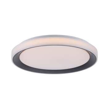 Leuchten-Direkt LOLAsmart_DISC Lámpara de Techo LED Negro, 1 luz, Mando a distancia, Cambia de color