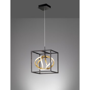 Fischer & Honsel  Gesa Lámpara Colgante LED Negro, 1 luz