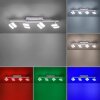 Leuchten-Direkt LOLAsmart-SABI Lámpara de Techo LED Níquel-mate, 4 luces, Mando a distancia, Cambia de color