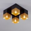 Armenie Lámpara de Techo dorado, Latón, Negro, 4 luces