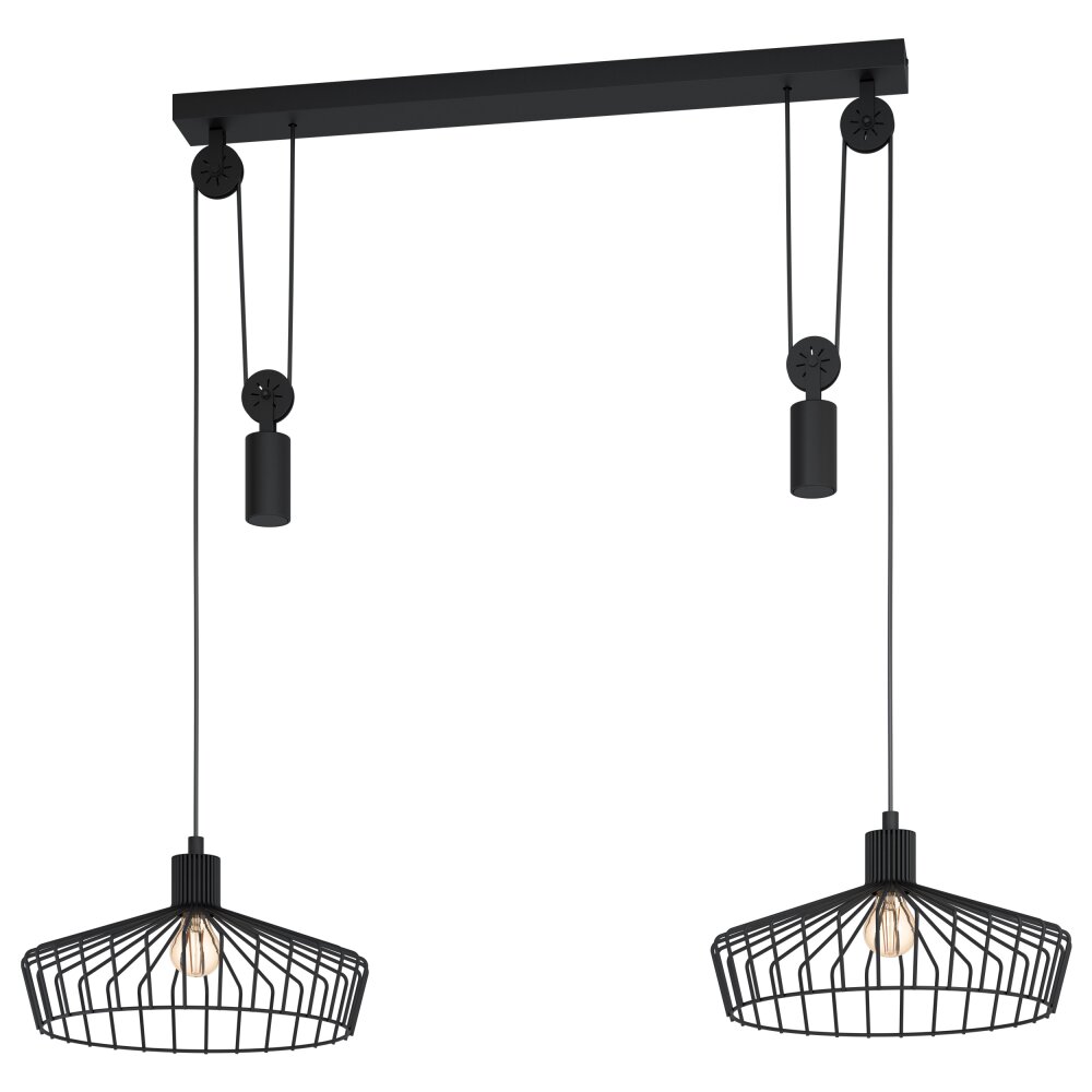 Eglo WINKWORTH Lámpara Colgante Negro, 2 luces main product photo