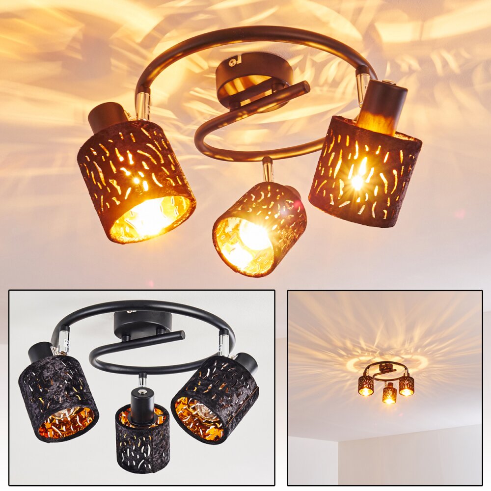 Liared Lámpara de Techo Cromo, Negro, 3 luces main product photo