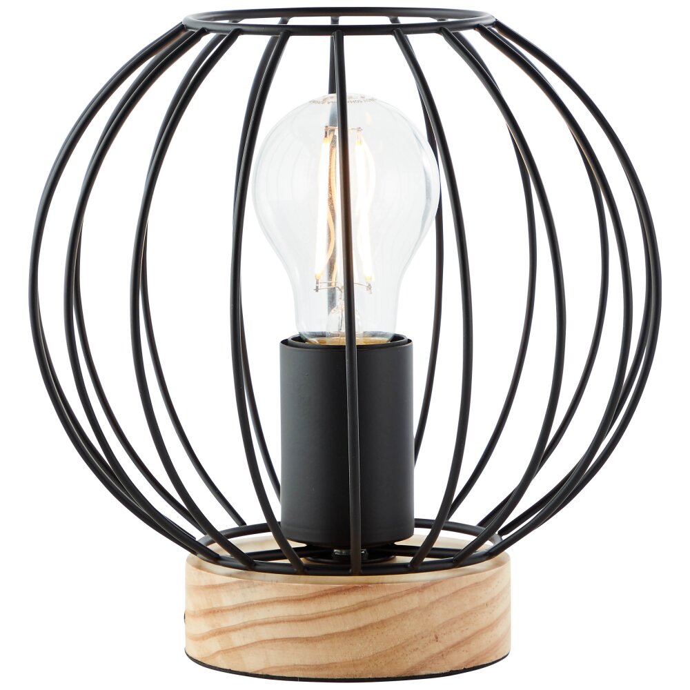 Brilliant SORANA Lámpara de mesa Madera oscura, Negro, 1 luz main product photo