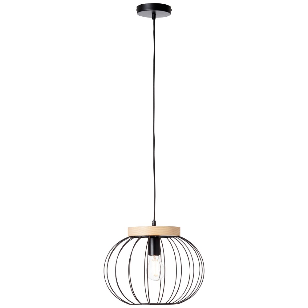 Brilliant SORANA Lámpara Colgante Madera oscura, Negro, 1 luz main product photo