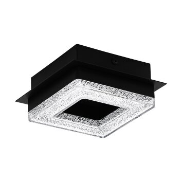 Eglo FRADELO Lámpara de Techo LED Negro, 1 luz