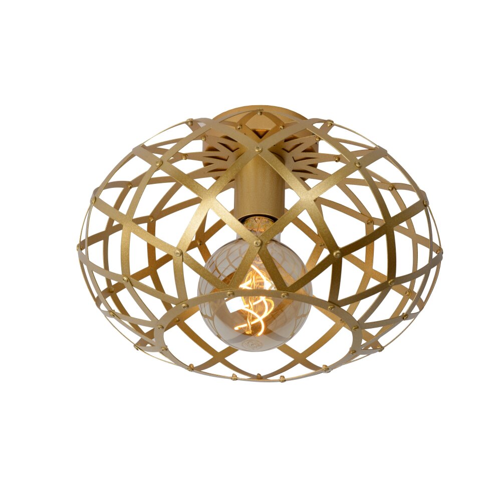 Lucide WOLFRAM Lámpara de Techo dorado, Latón, 1 luz main product photo