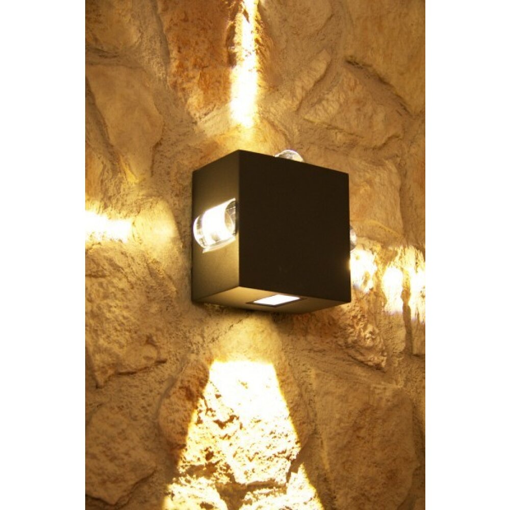 Lutec EVANS Aplique para exterior LED Antracita, 4 luces main product photo