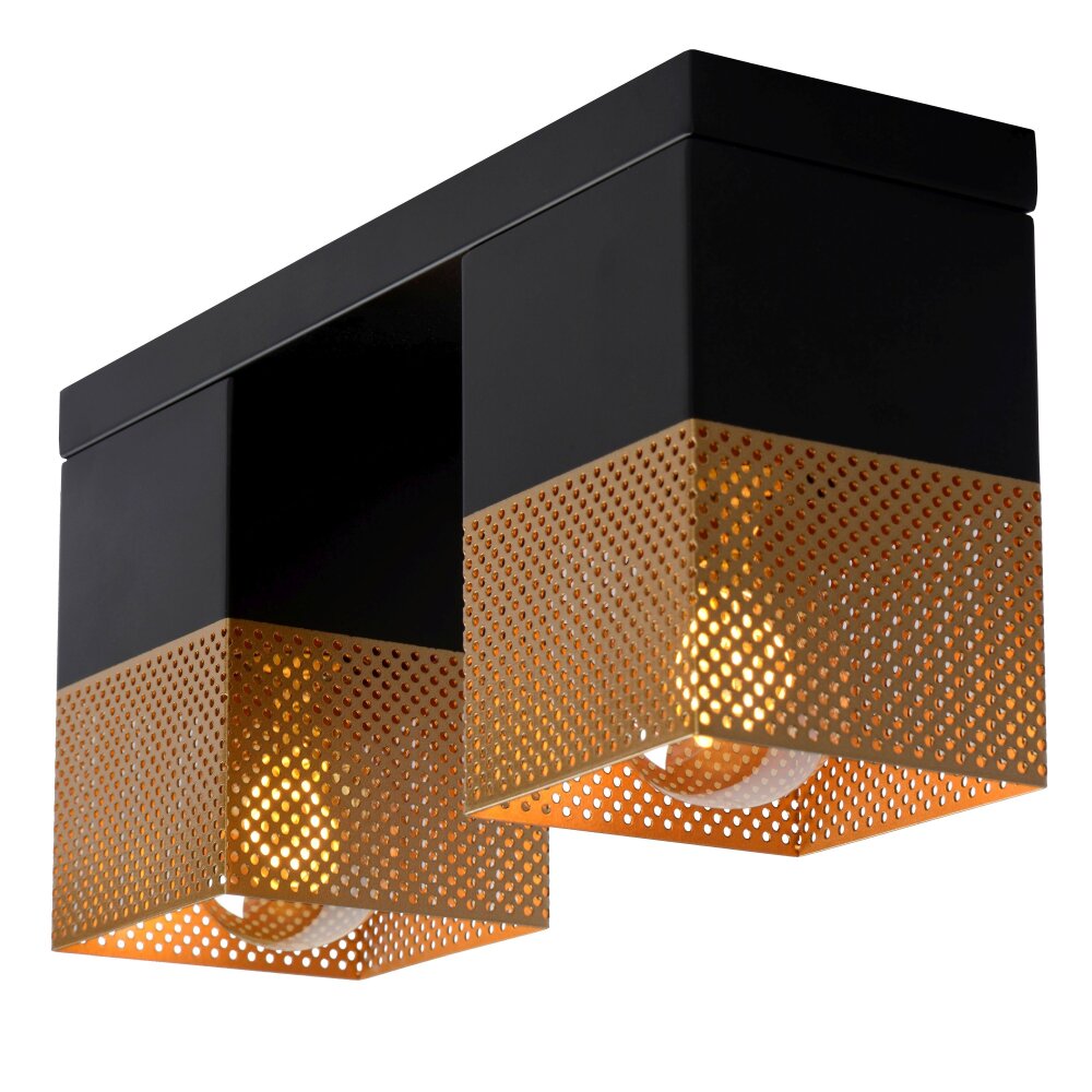 Lucide RENATE Lámpara de Techo Negro, 2 luces main product photo