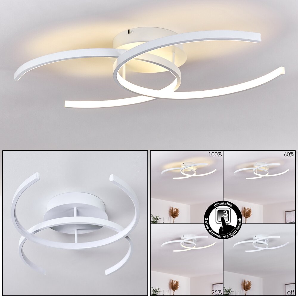 Guinea Lámpara de Techo LED Blanca, 2 luces main product photo