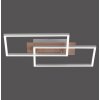 Leuchten-Direkt IVEN Lámpara de Techo LED Madera clara, 2 luces, Mando a distancia