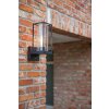 Lutec Flair Aplique para exterior Negro, 1 luz, Sensor de movimiento