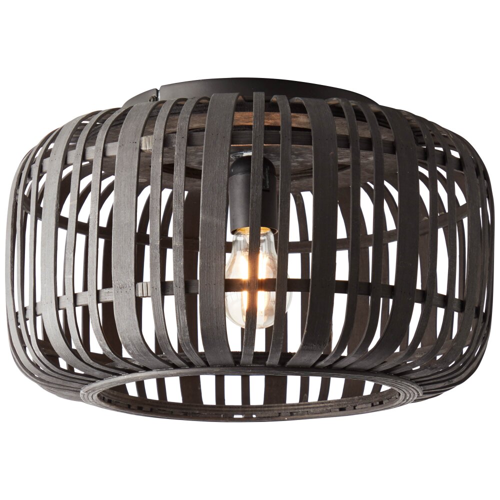 Brilliant Woodrow Lámpara de Techo Madera oscura, Negro, 1 luz main product photo