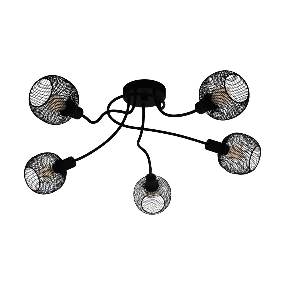 Eglo WRINGTON Lámpara de Techo Negro, 5 luces main product photo