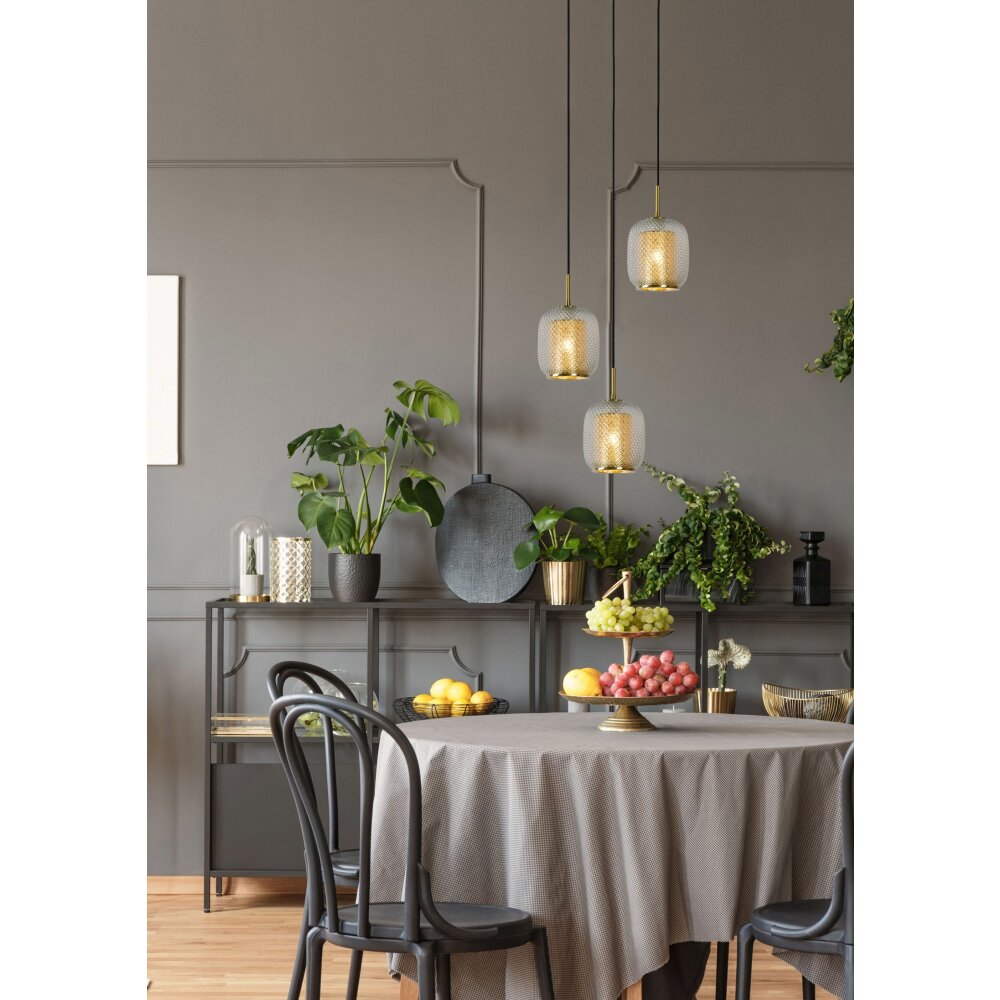 Lucide AGATHA Lámpara Colgante Transparente, 3 luces main product photo