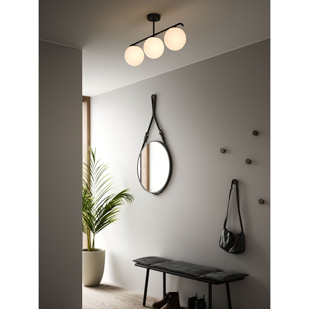 Nordlux GRANT Lámpara de Techo Negro, 3 luces main product photo