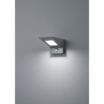 Trio Nelson Aplique para exterior LED Antracita, 1 luz, Sensor de movimiento