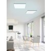 Leuchten-Direkt CANVAS Lámpara de Techo LED Blanca, 1 luz, Mando a distancia