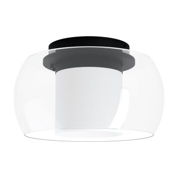 Eglo BRIAGLIA Lámpara de Techo LED Negro, 1 luz, Cambia de color