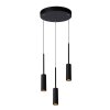 Lucide TUBULE Lámpara Colgante LED Negro, 3 luces