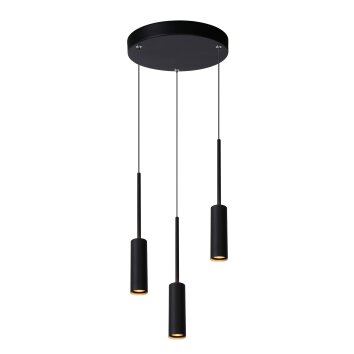 Lucide TUBULE Lámpara Colgante LED Negro, 3 luces