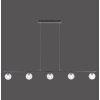 Paul Neuhaus WIDOW Lámpara Colgante LED Negro, 5 luces