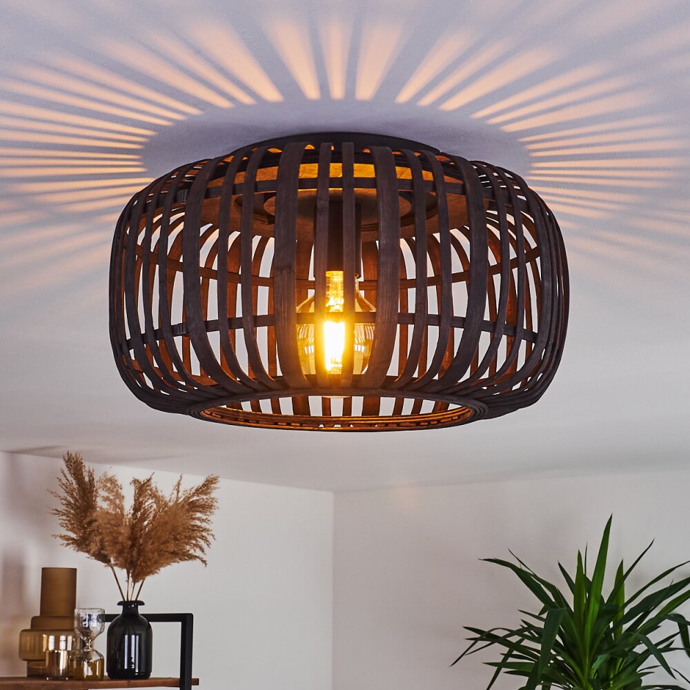 Mongolei Lámpara de Techo Negro, 1 luz main product photo