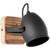 Brilliant CROWTON Aplique Madera oscura, Negro, 1 luz