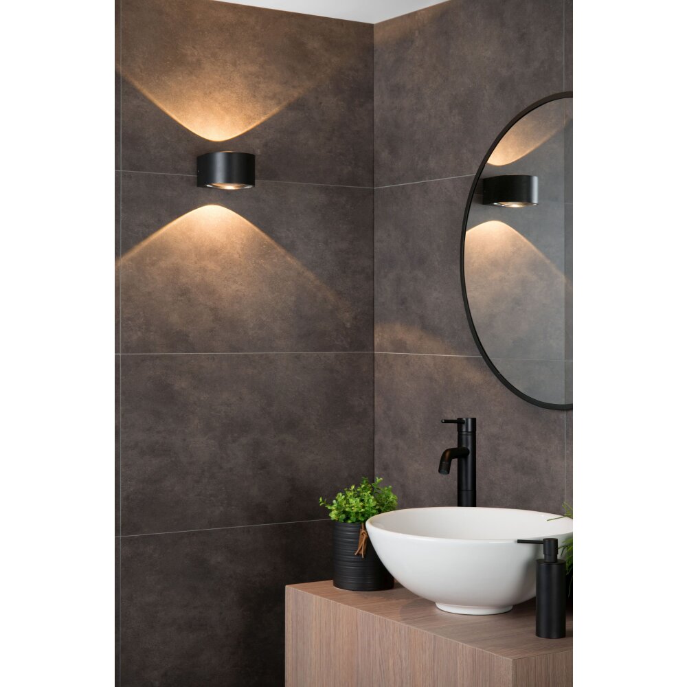 Lucide RAYEN Foco de pared LED Negro, 1 luz main product photo