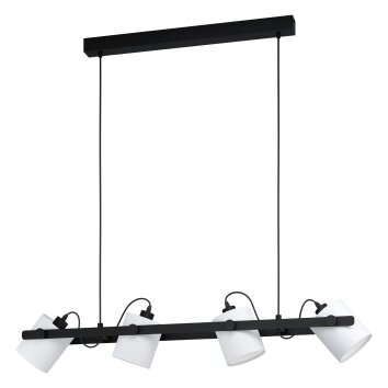 Eglo HORNWOOD Lámpara Colgante Negro, 4 luces