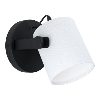 Eglo HORNWOOD Aplique Negro, 1 luz