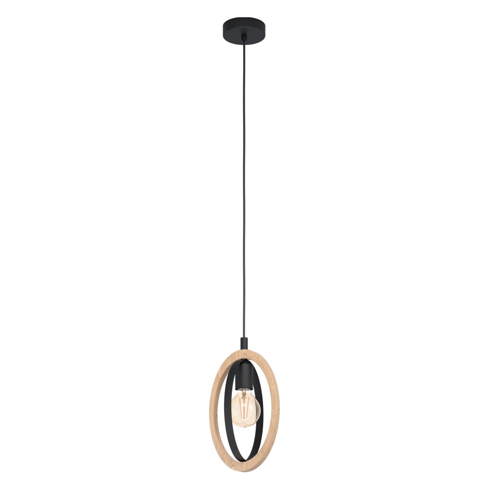 Eglo BASILDON Lámpara Colgante Marrón, Negro, 1 luz main product photo