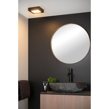 Lucide BRICE Lámpara de Techo LED Negro, 1 luz
