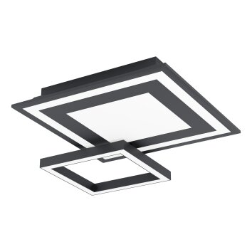 Eglo SAVATARILA Lámpara de Techo LED Negro, 1 luz, Cambia de color