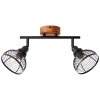 Brilliant Avia Proyector Madera oscura, Negro, 2 luces