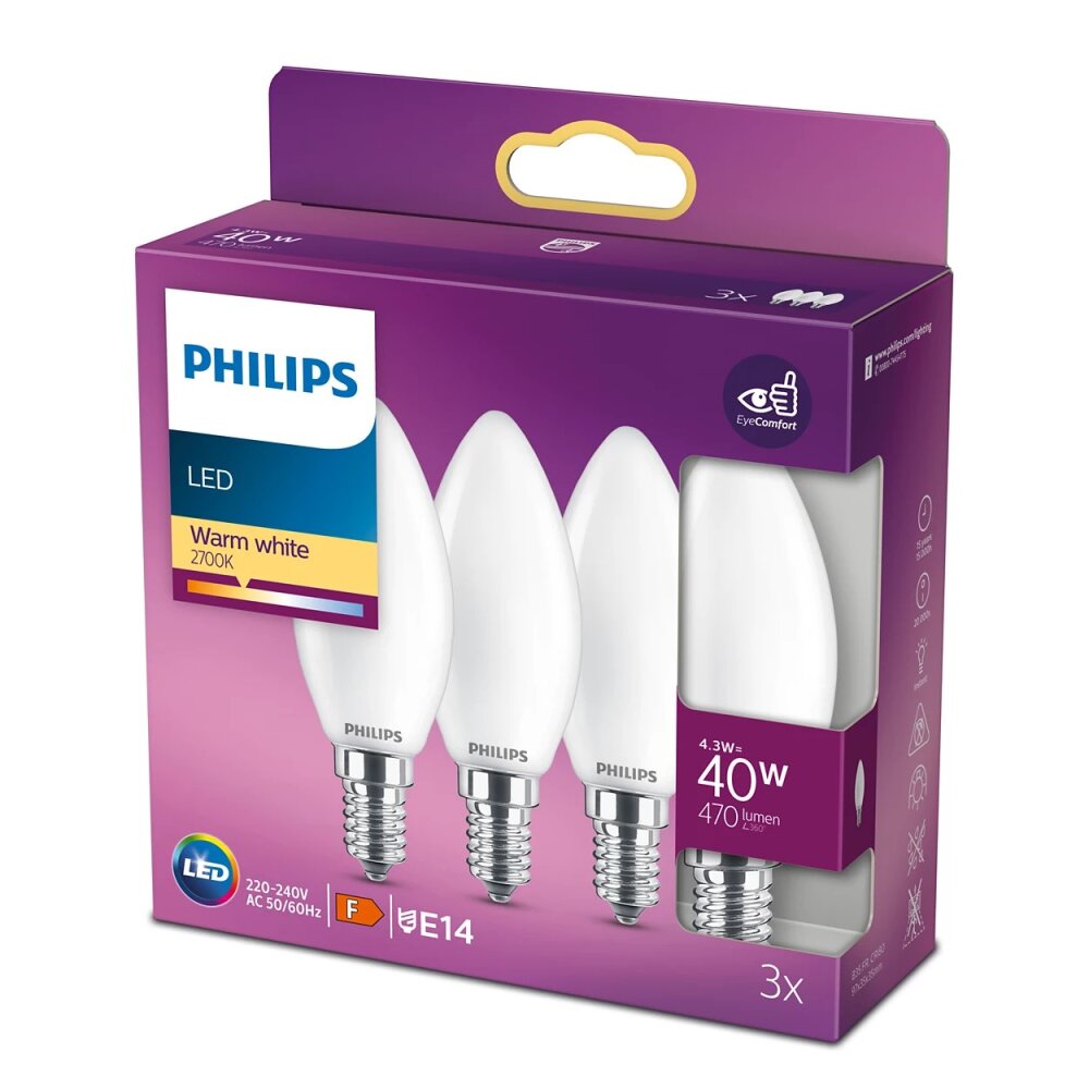 Philips LED E14 40 Watt 2700 Kelvin 470 Lumen main product photo