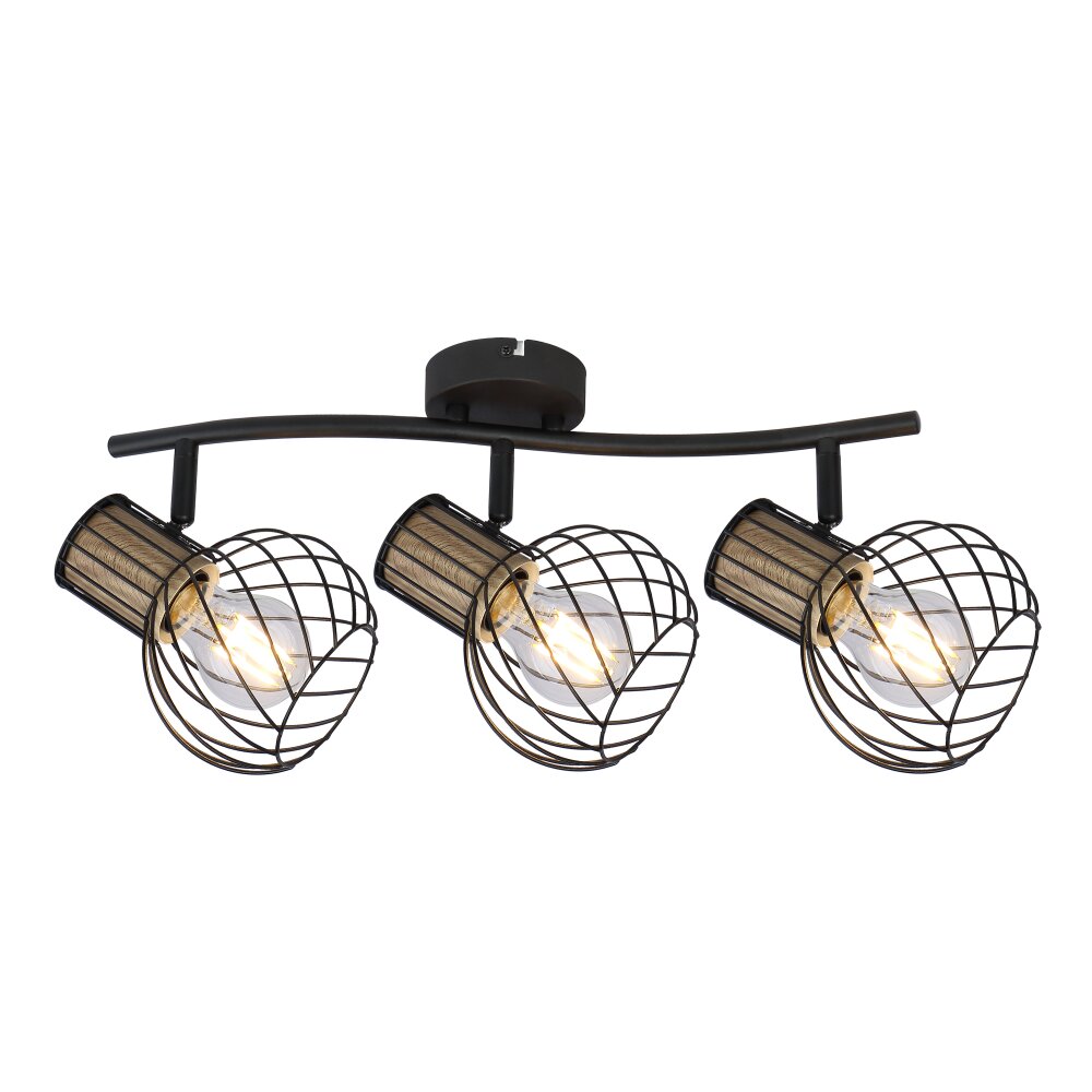 Globo LUISE Proyector Negro, 3 luces main product photo