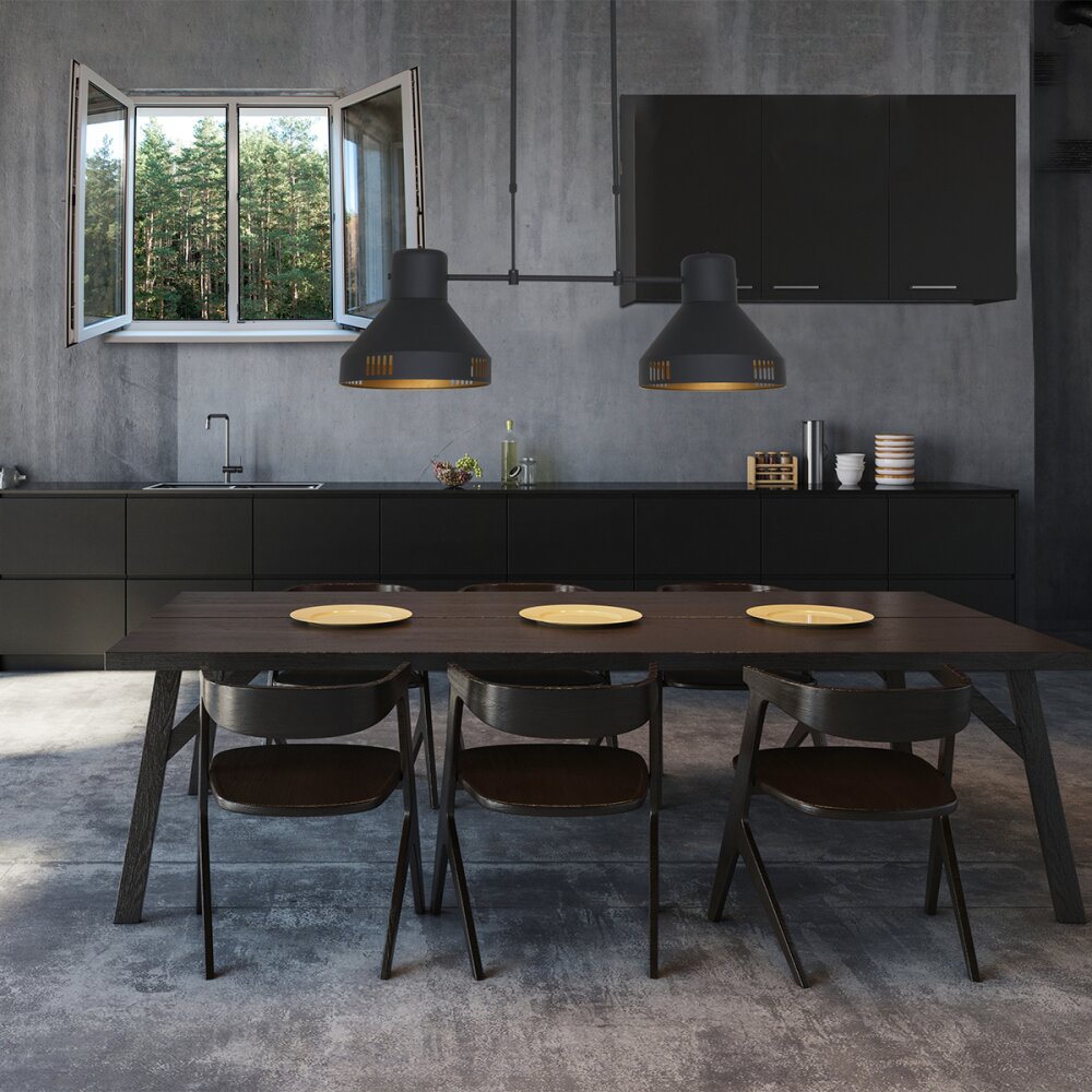 Steinhauer Evy Lámpara Colgante dorado, Negro, 2 luces main product photo