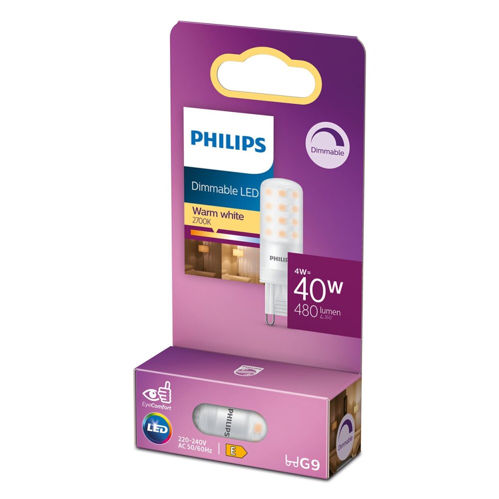 Philips LED G9 40 Watt 2700 Kelvin 400 Lumen main product photo
