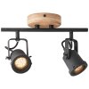 Brilliant Inge Proyector Madera oscura, 2 luces