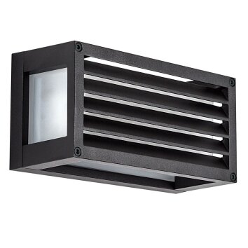 KS Verlichting Bars Aplique para exterior Negro, 1 luz