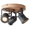 Brilliant Inge Proyector Madera oscura, 3 luces