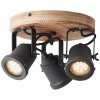 Brilliant Inge Proyector Madera oscura, 3 luces