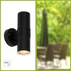 Brilliant Hanni Aplique para exterior LED Negro, 2 luces