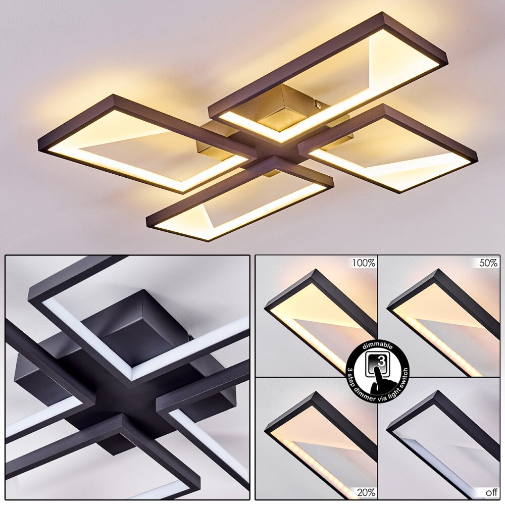 Haya Lámpara de Techo LED Negro, 4 luces main product photo