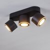 Appleton Lámpara de Techo LED Negro, 3 luces