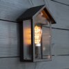 KS Verlichting Casa Aplique para exterior Negro, 1 luz