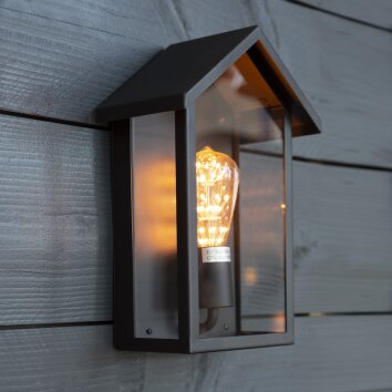 KS Verlichting Casa Aplique para exterior Negro, 1 luz