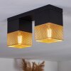 Armenie Lámpara de Techo dorado, Latón, Negro, 2 luces
