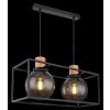 Globo HILKO Lámpara Colgante Negro, 2 luces