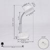 Pineda Lámpara de mesa LED Cromo, Blanca, 1 luz